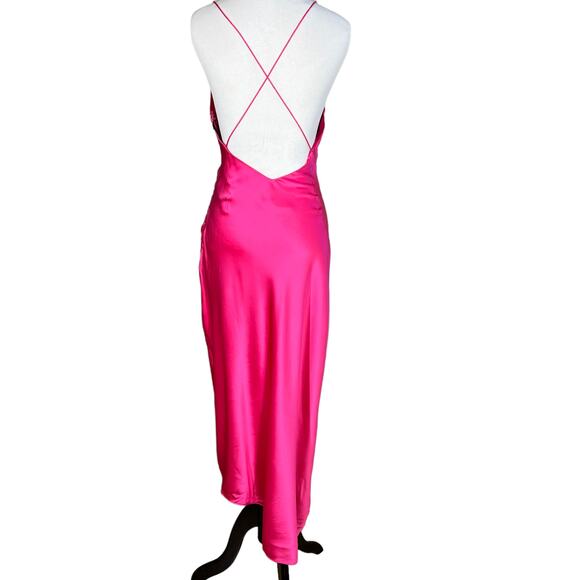 SER.O.YA Emma Silk Dress in Fuchsia Purple Small NWT - Picture 5 of 7